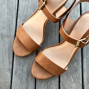 Tan Block-Heeled Sandal